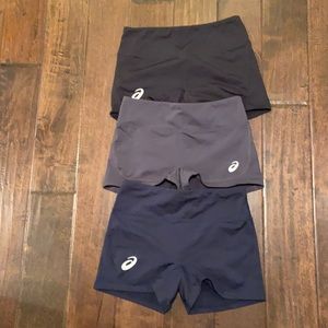 Women’s ASICS volleyball shorts bundle